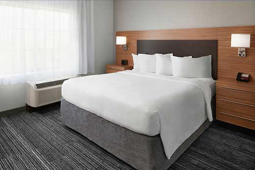 Marriott TownePlace king bed