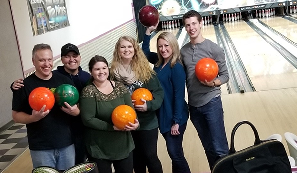 The team at WellSpan York Hospital at their bowling night