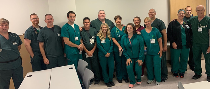 photo of the Winchester Medical Center respiratory therapy team